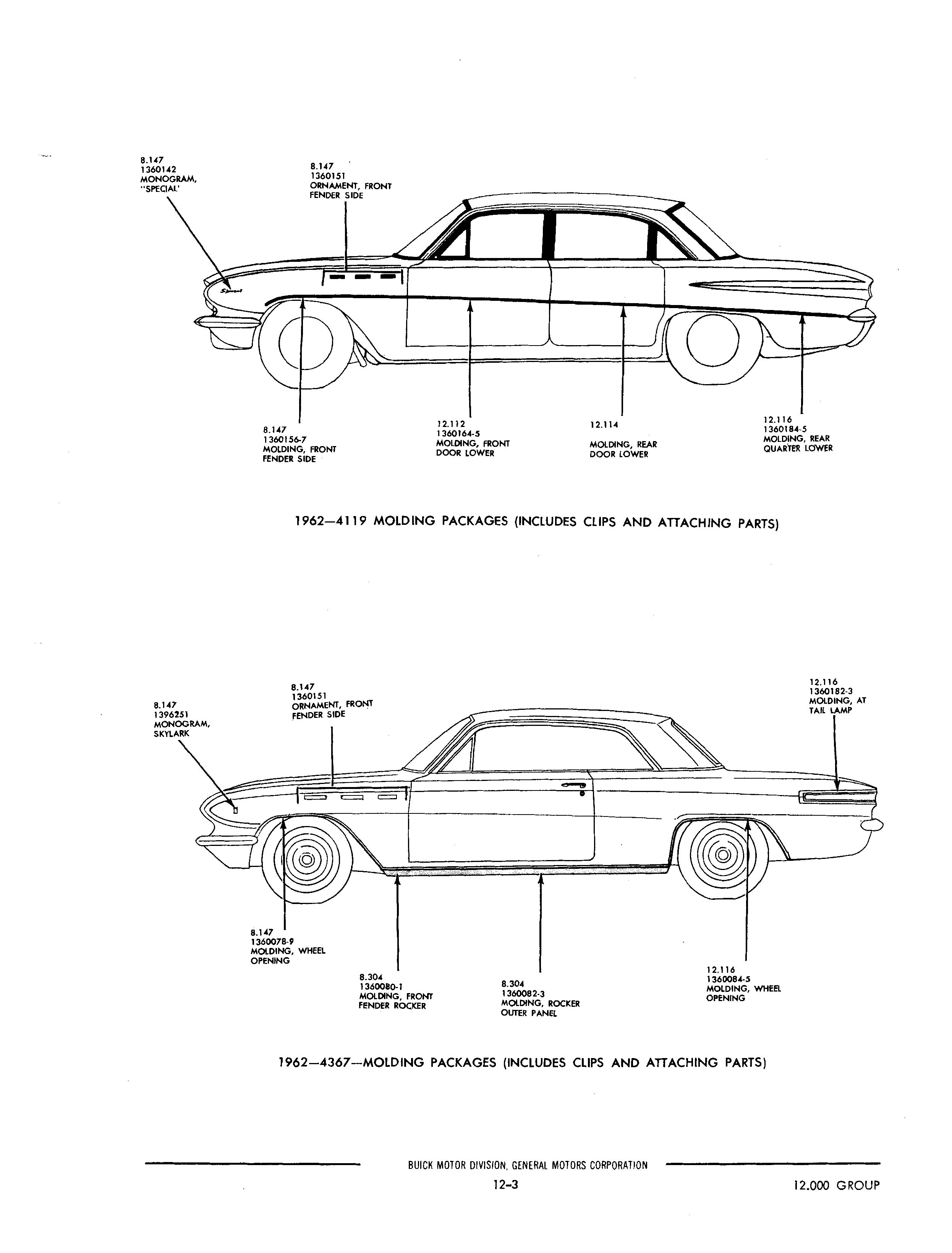 Buick 19401972 Parts illustrations / Buick Chassis And Body